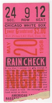 1958 Mickey Mantle Inside-The-Park Home Run Ticket (HR #211)